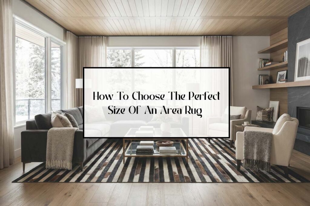 The ultimate guide on how to choose the perfect size of an area rug by Shine Rugs.