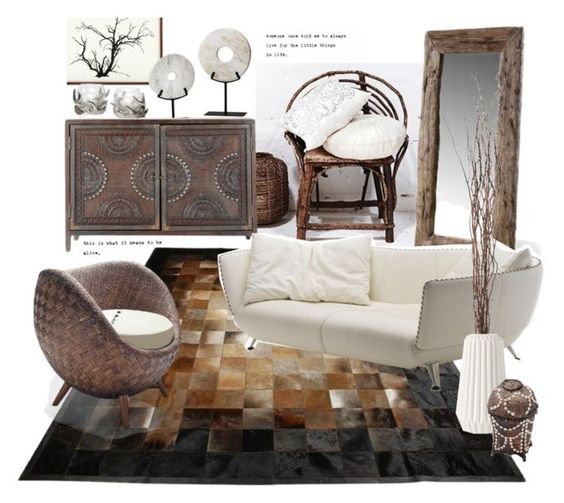 Look for a brown patchwork cowhide rug by Shine Rugs
