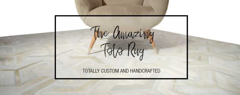 The amazing Toto patchwork cowhide rug by Shine Rugs