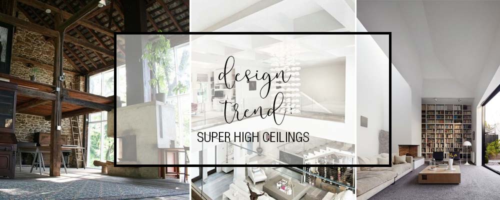 Super high ceilings for this 2018 design trend, by Shine Rugs