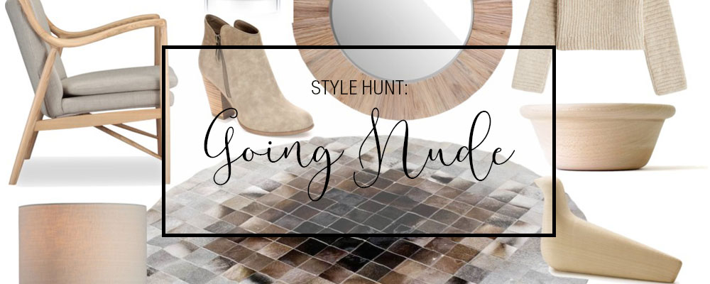 Nude Style Tones and a Round Taupe Gradient Patchwork Cowhide Rug By Shine Rugs
