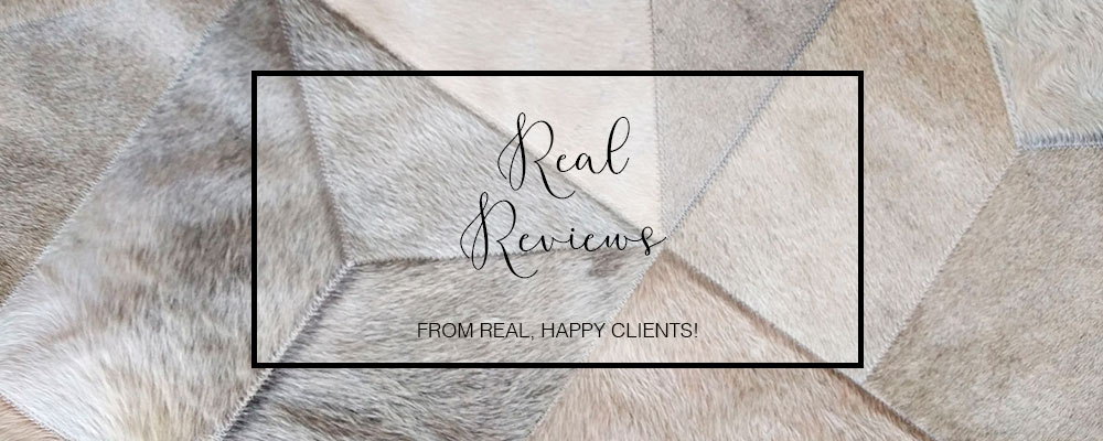 Patchwork Cowhide Rug Real reviews from our real clients on Houzz!