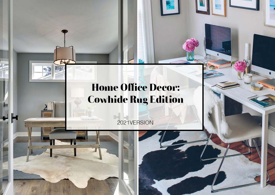 Home Office Decor: Cowhide Rug Edition