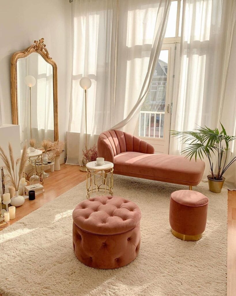 Lovely pink bedroom corner