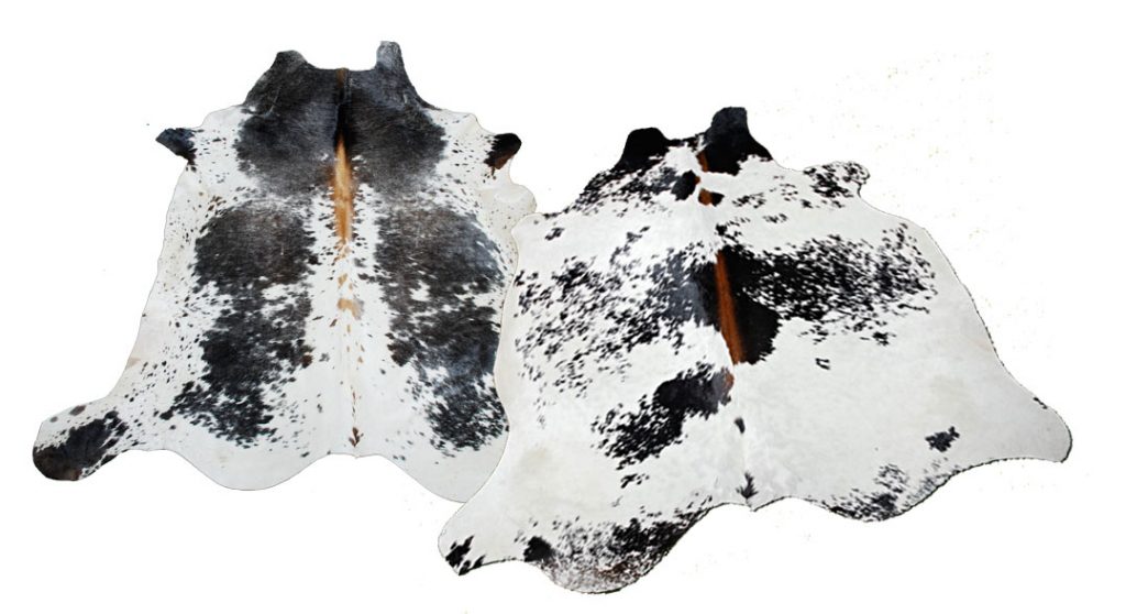 Salt and pepper style cowhide rugs