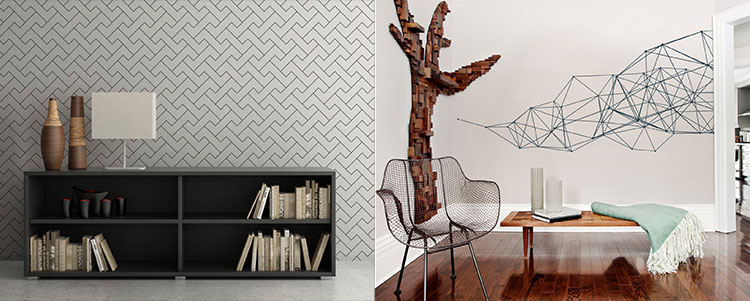 Geometric and abstract wall art and wallpaper by KUARKI