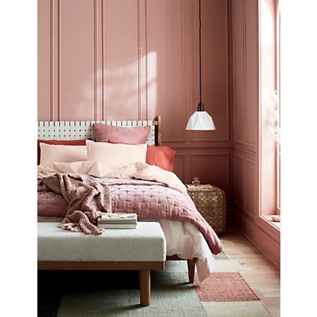 Pink Wall Paneling seen on Crate and Barrel