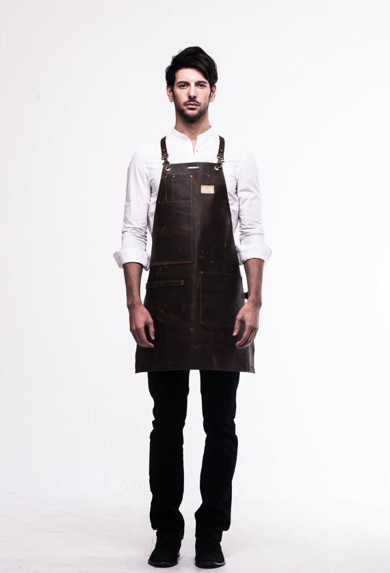Brown Real Cowhide Apron by ARC1