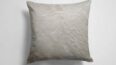 All White Throw Pillow in natural cream cowhide
