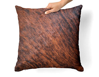 Brown Brindle Cowhide Throw Pillow
