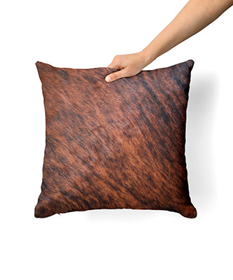 Brown Brindle Cowhide Throw Pillow