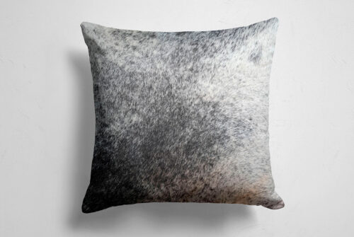 Salt and Pepper Cowhide Decorative Pillow