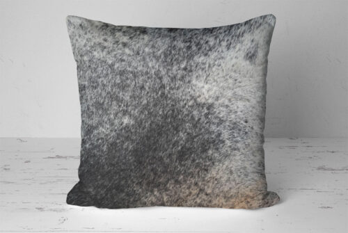 Salt and Pepper Cowhide Cushion