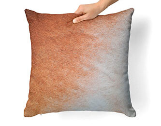 Beige Gradient Cowhide Pillow