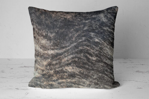 09-brindlefierce-50x50-02 Dark Brindle Cowhide Decorative Pillow