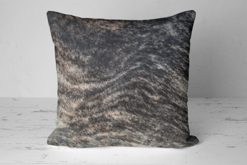 Dark Brindle Cowhide Decorative Pillow