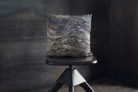 09-brindlefierce-50x50-04 Unique Dark Brindle Cowhide Cushion with Filling on Industrial Style Decor