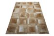 Beige Cube patchwork cowhide rug