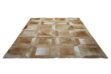 Beige Cube patchwork cowhide rug