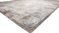 Gray brindle patchwork cowhide rug in squares