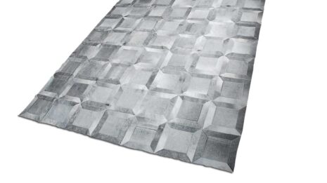 Alfombra de piel de vaca patchwork Gray Cube