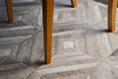 Diamond gray cowhide patchwork rug Diamond gray cowhide patchwork rug
