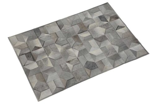 Taupe Gray Envelope Leather Area Rug