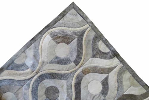 Gray River Patchwork Cowhide Rug