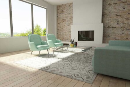 Gray and white patchwork cowhide rug in retro design Gray and white patchwork cowhide rug in retro design