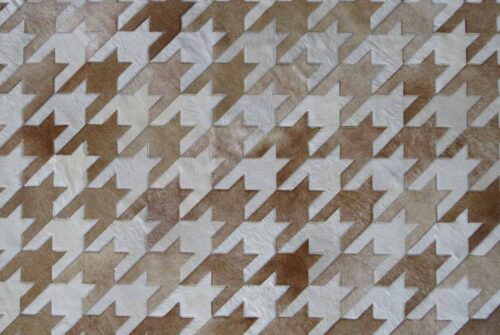 Beige and white houndstooth design