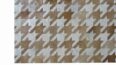 Houndstooth design in white and beige hides