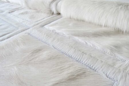 detail of hair on hide in White mona design detail of hair on hide in White mona design