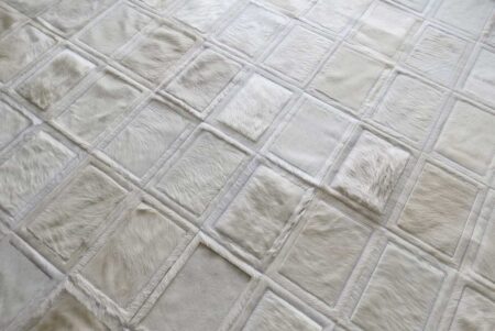 White Cowhide Patchwork Rug White Cowhide Patchwork Rug