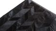 Detail of our Black Chevron Patchwork Cowhide Rug