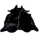 Alfombra de piel de vaca negra