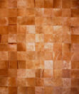 Dark Beige Patchwork Cowhide Rug in a 8 inches Squares Design