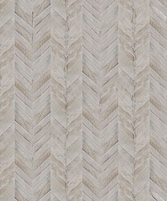 White chevron patchwork cowhide rug