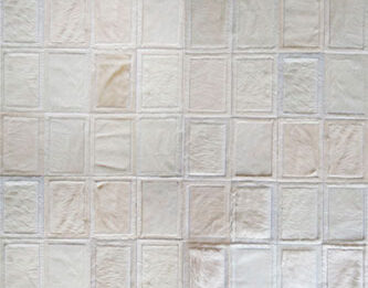 White rectangle patch work rug