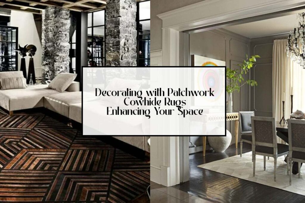 Enhance your Space with a Patchwork Cowhide Rug by Shine Rugs