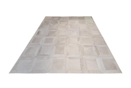 CUBE White Cowhide Rug by Shine Rugs CUBE White Cowhide Rug by Shine Rugs