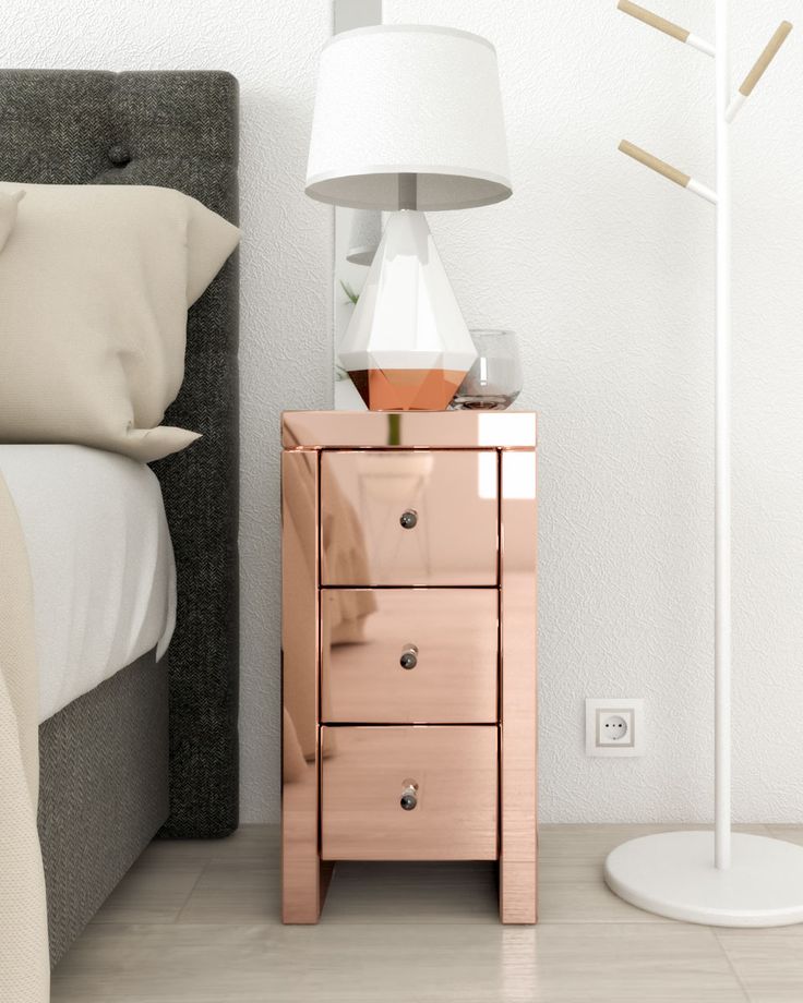 Rose Gold Nightstand to Bring Glamour to Your Bedroom