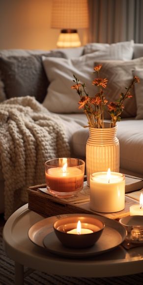 Living Room with Soy Candles