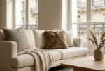 Luxury Mocha Long-Hair Lambskin Throw Pillow